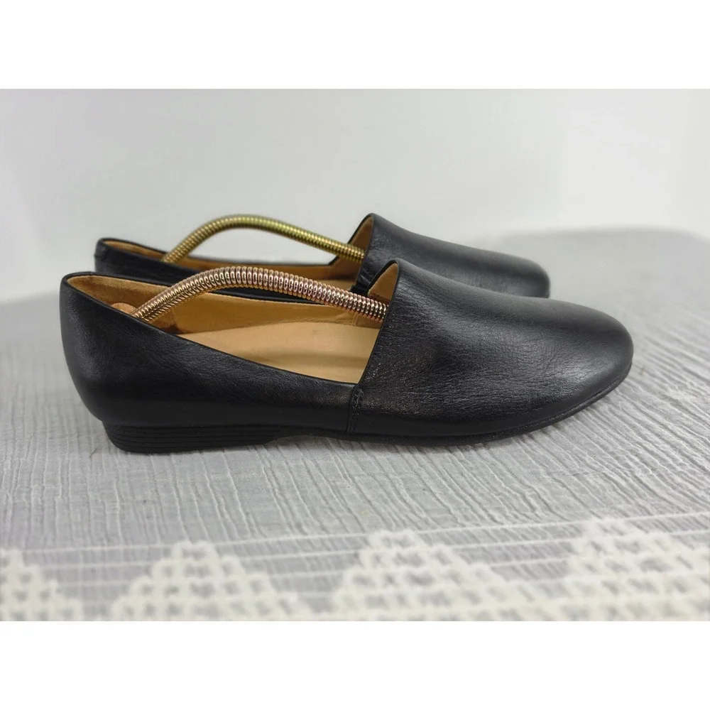 Dansko Fawna Black Leather Slip On Loafers Flats Women Size 40 EU 9.5-10 US